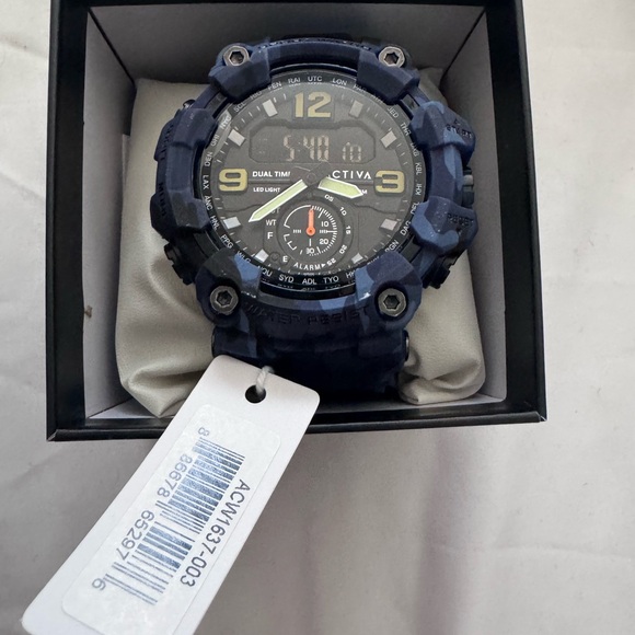 Activa Invicta Blue Camouflage Digital Quartz Watch - Picture 8 of 9